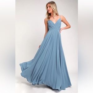 All About Love Slate Blue Maxi Dress